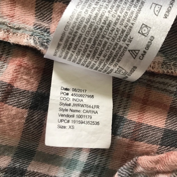 William Rast Plaid Girl’s Top - Picture 5 of 5